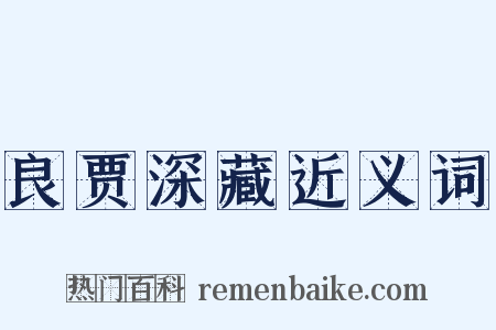 良贾深藏近义词是什么意思的图片